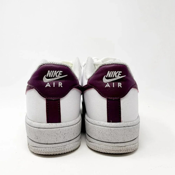 Nike Air Force 1  Crater Next Nature GS Sneaker Shoe White Sangria Burgundy 7.5 - Picture 6 of 10